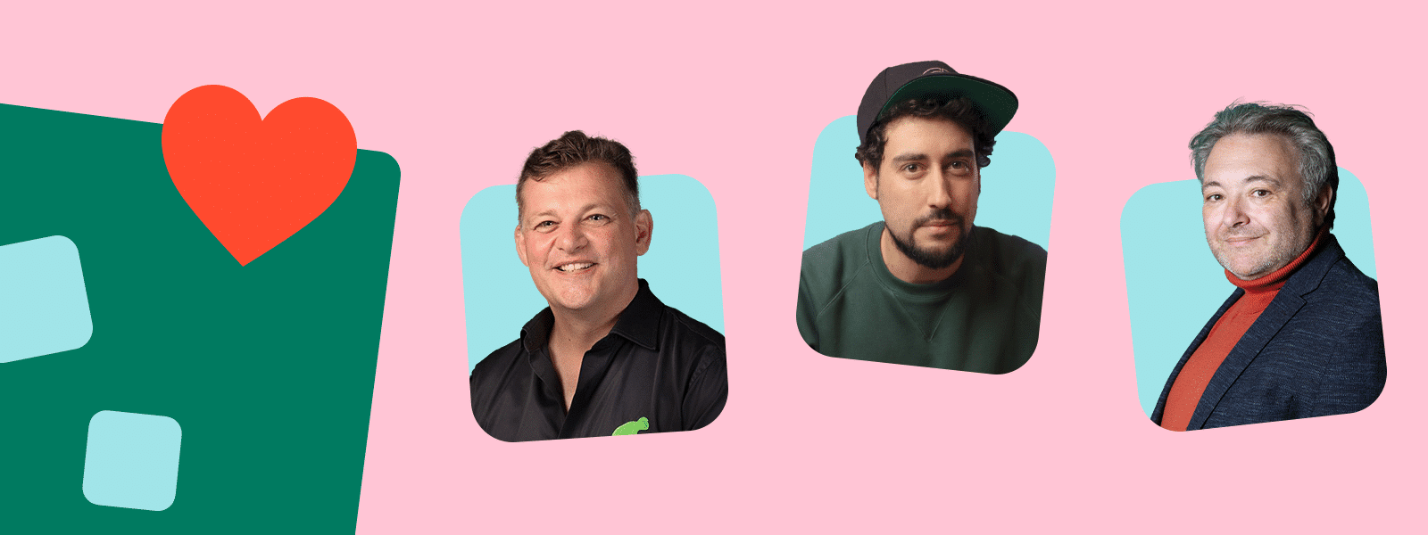 Noordhoff webinars over leerlingmotivatie - drie profielfoto's van de sprekers|Daniël Seesink|Dr. Surya Gayet|Pedro De Bruyckere - ©Speakers Academy Walter Kallenbach|